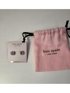 NWT Kate Spade New York "That Sparkle" Silver & Crystal Stud Earrings